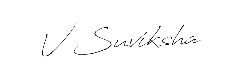 Antro_Vectra is a professional signature style that is perfect for those who want to add a touch of class to their signature. It is also a great choice for those who want to make their signature more unique. Get V Suviksha name to fancy signature for free. V Suviksha signature style 6 images and pictures png