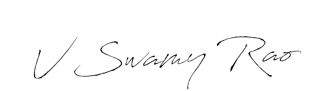 Use a signature maker to create a handwritten signature online. With this signature software, you can design (Antro_Vectra) your own signature for name V Swamy Rao. V Swamy Rao signature style 6 images and pictures png