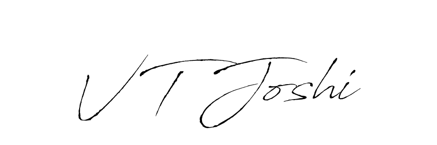 Create a beautiful signature design for name V T Joshi. With this signature (Antro_Vectra) fonts, you can make a handwritten signature for free. V T Joshi signature style 6 images and pictures png