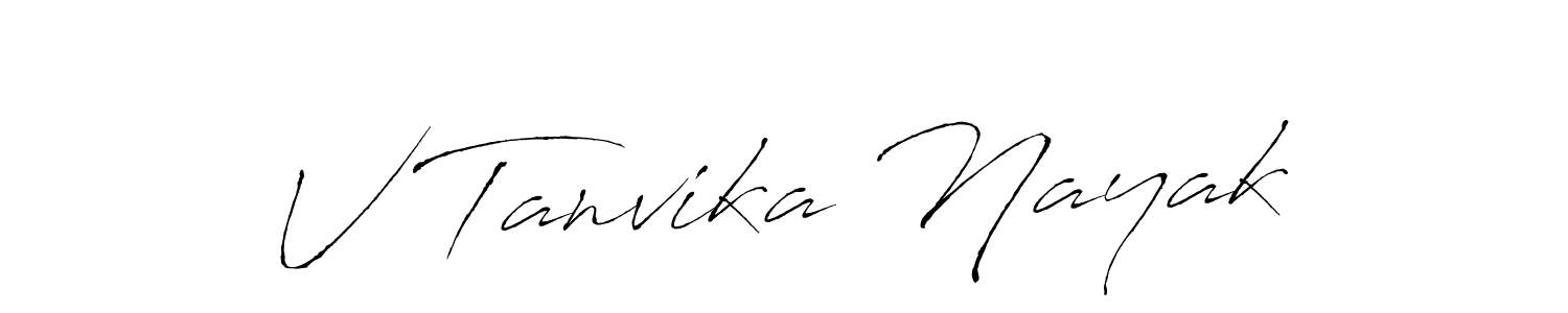 Make a beautiful signature design for name V Tanvika Nayak. With this signature (Antro_Vectra) style, you can create a handwritten signature for free. V Tanvika Nayak signature style 6 images and pictures png