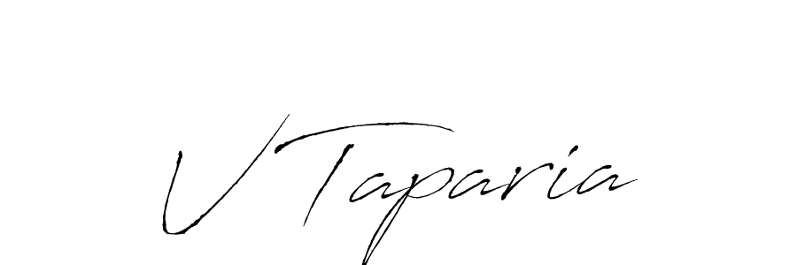 Also You can easily find your signature by using the search form. We will create V Taparia name handwritten signature images for you free of cost using Antro_Vectra sign style. V Taparia signature style 6 images and pictures png