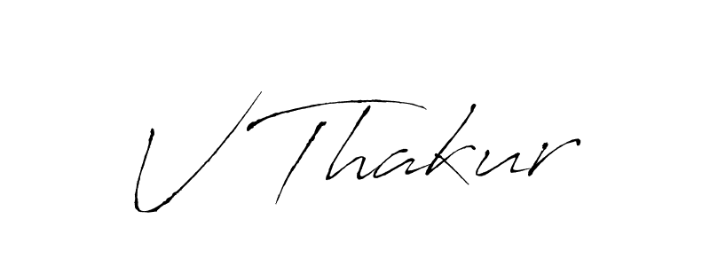 Also You can easily find your signature by using the search form. We will create V Thakur name handwritten signature images for you free of cost using Antro_Vectra sign style. V Thakur signature style 6 images and pictures png