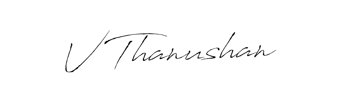 Antro_Vectra is a professional signature style that is perfect for those who want to add a touch of class to their signature. It is also a great choice for those who want to make their signature more unique. Get V Thanushan name to fancy signature for free. V Thanushan signature style 6 images and pictures png