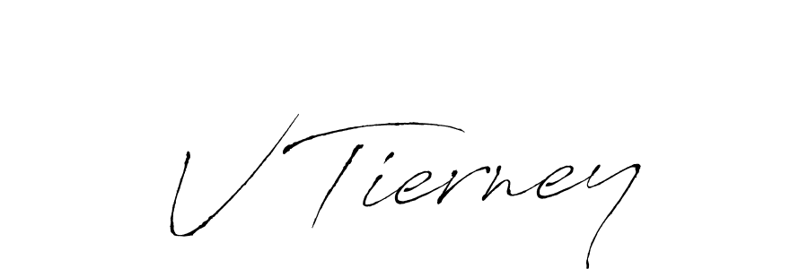Create a beautiful signature design for name V Tierney. With this signature (Antro_Vectra) fonts, you can make a handwritten signature for free. V Tierney signature style 6 images and pictures png