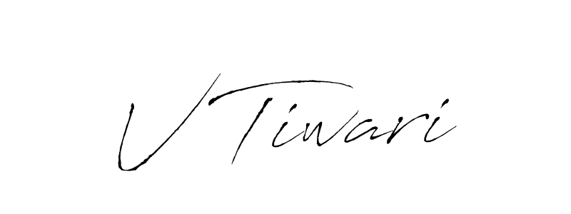 Create a beautiful signature design for name V Tiwari. With this signature (Antro_Vectra) fonts, you can make a handwritten signature for free. V Tiwari signature style 6 images and pictures png