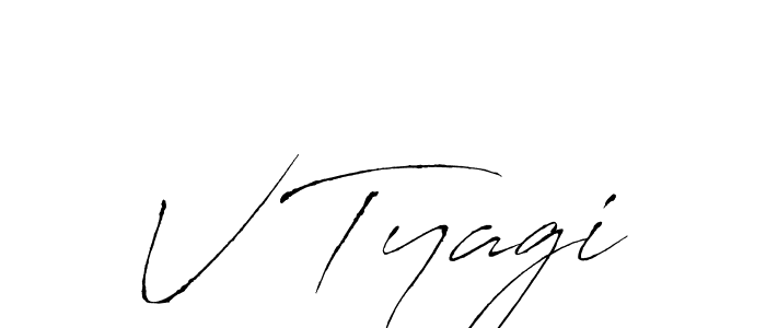 Create a beautiful signature design for name V Tyagi. With this signature (Antro_Vectra) fonts, you can make a handwritten signature for free. V Tyagi signature style 6 images and pictures png