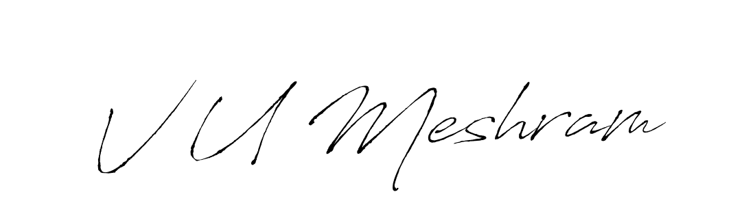 You can use this online signature creator to create a handwritten signature for the name V U Meshram. This is the best online autograph maker. V U Meshram signature style 6 images and pictures png