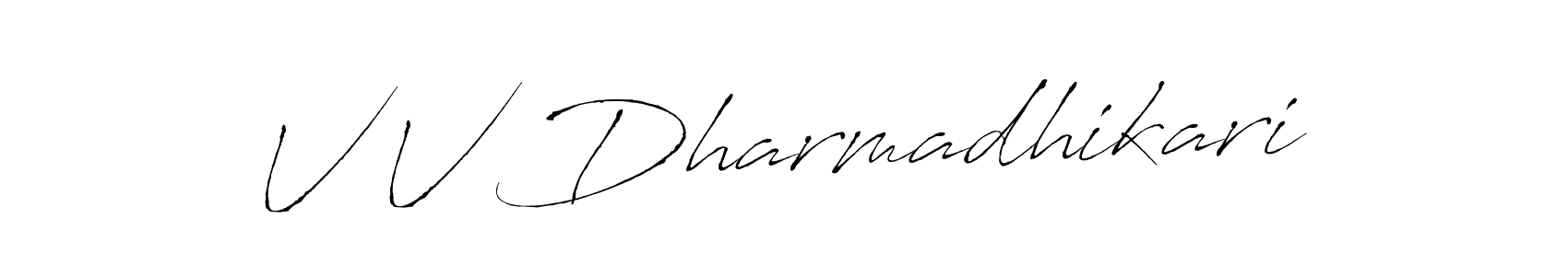 It looks lik you need a new signature style for name V V Dharmadhikari. Design unique handwritten (Antro_Vectra) signature with our free signature maker in just a few clicks. V V Dharmadhikari signature style 6 images and pictures png