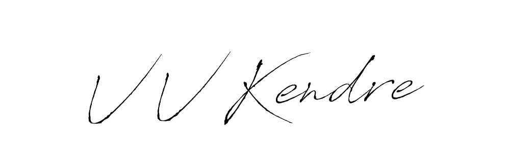 Use a signature maker to create a handwritten signature online. With this signature software, you can design (Antro_Vectra) your own signature for name V V Kendre. V V Kendre signature style 6 images and pictures png