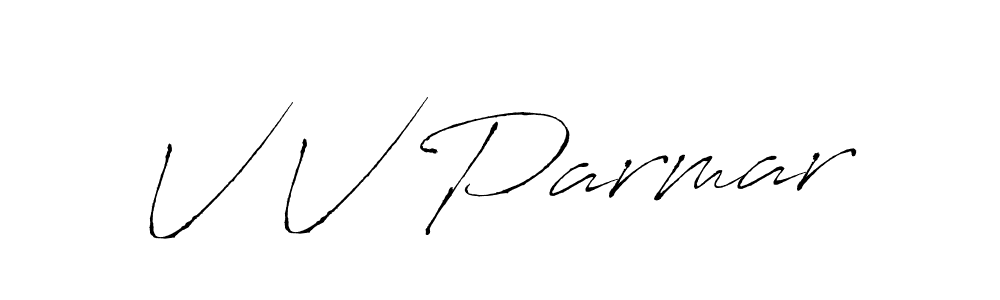 How to make V V Parmar name signature. Use Antro_Vectra style for creating short signs online. This is the latest handwritten sign. V V Parmar signature style 6 images and pictures png