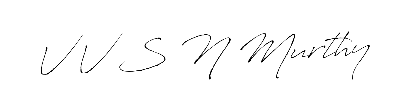 How to make V V S N Murthy name signature. Use Antro_Vectra style for creating short signs online. This is the latest handwritten sign. V V S N Murthy signature style 6 images and pictures png