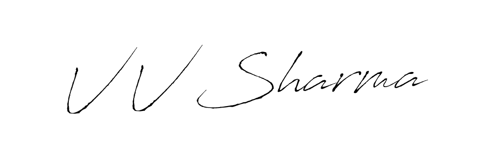 V V Sharma stylish signature style. Best Handwritten Sign (Antro_Vectra) for my name. Handwritten Signature Collection Ideas for my name V V Sharma. V V Sharma signature style 6 images and pictures png