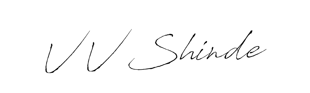 Design your own signature with our free online signature maker. With this signature software, you can create a handwritten (Antro_Vectra) signature for name V V Shinde. V V Shinde signature style 6 images and pictures png