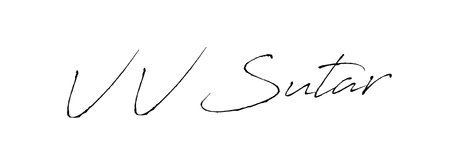 How to Draw V V Sutar signature style? Antro_Vectra is a latest design signature styles for name V V Sutar. V V Sutar signature style 6 images and pictures png