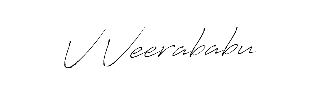 V Veerababu stylish signature style. Best Handwritten Sign (Antro_Vectra) for my name. Handwritten Signature Collection Ideas for my name V Veerababu. V Veerababu signature style 6 images and pictures png