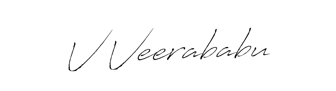 V Veerababu stylish signature style. Best Handwritten Sign (Antro_Vectra) for my name. Handwritten Signature Collection Ideas for my name V Veerababu. V Veerababu signature style 6 images and pictures png