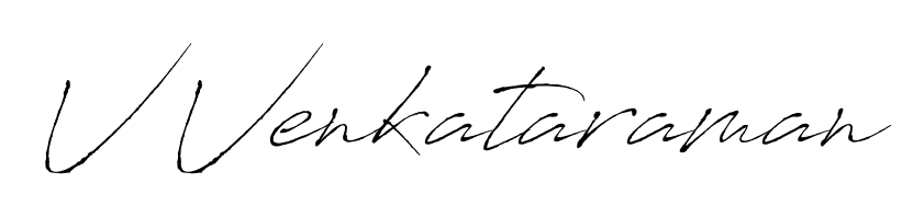 The Antro_Vectra handwriting style adds charm and authenticity to name V Venkataraman. A wonderful choice for personal thank-you notes. V Venkataraman signature style 6 images and pictures png