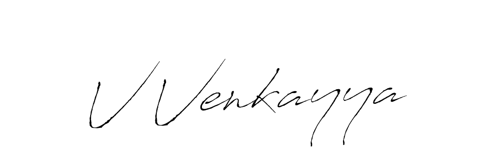 How to make V Venkayya signature? Antro_Vectra is a professional autograph style. Create handwritten signature for V Venkayya name. V Venkayya signature style 6 images and pictures png