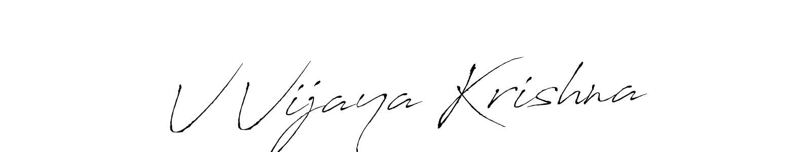 You should practise on your own different ways (Antro_Vectra) to write your name (V Vijaya Krishna) in signature. don't let someone else do it for you. V Vijaya Krishna signature style 6 images and pictures png