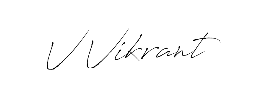 It looks lik you need a new signature style for name V Vikrant. Design unique handwritten (Antro_Vectra) signature with our free signature maker in just a few clicks. V Vikrant signature style 6 images and pictures png