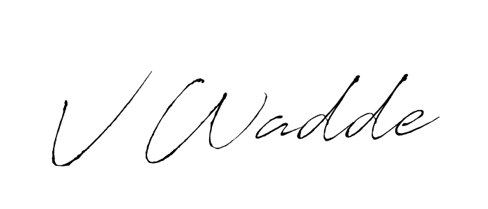 You should practise on your own different ways (Antro_Vectra) to write your name (V Wadde) in signature. don't let someone else do it for you. V Wadde signature style 6 images and pictures png