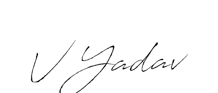 if you are searching for the best signature style for your name V Yadav. so please give up your signature search. here we have designed multiple signature styles  using Antro_Vectra. V Yadav signature style 6 images and pictures png