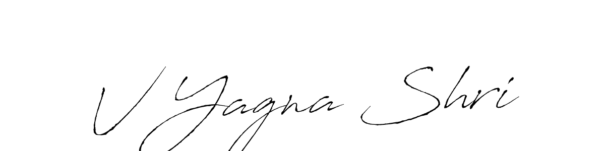 Design your own signature with our free online signature maker. With this signature software, you can create a handwritten (Antro_Vectra) signature for name V Yagna Shri. V Yagna Shri signature style 6 images and pictures png
