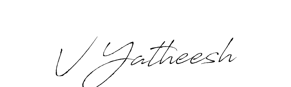 Use a signature maker to create a handwritten signature online. With this signature software, you can design (Antro_Vectra) your own signature for name V Yatheesh. V Yatheesh signature style 6 images and pictures png