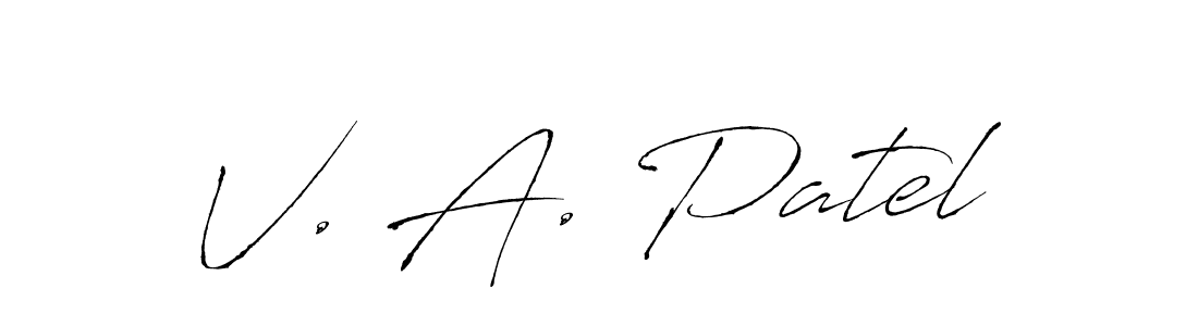 Create a beautiful signature design for name V. A. Patel. With this signature (Antro_Vectra) fonts, you can make a handwritten signature for free. V. A. Patel signature style 6 images and pictures png