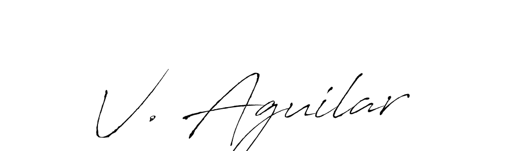 Also You can easily find your signature by using the search form. We will create V. Aguilar name handwritten signature images for you free of cost using Antro_Vectra sign style. V. Aguilar signature style 6 images and pictures png