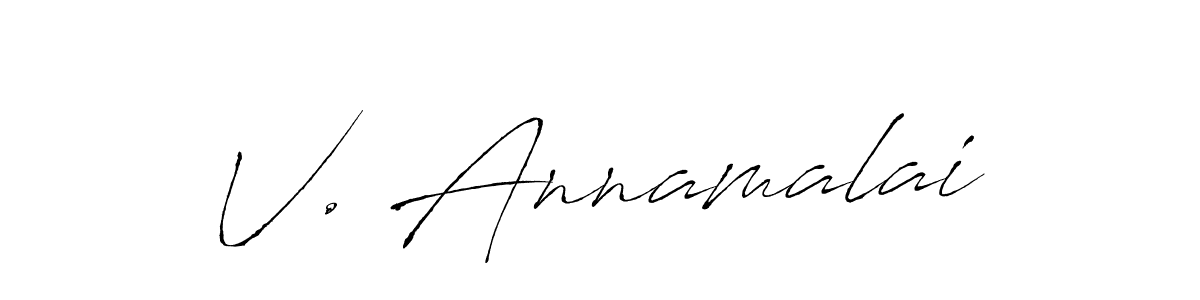 Make a beautiful signature design for name V. Annamalai. With this signature (Antro_Vectra) style, you can create a handwritten signature for free. V. Annamalai signature style 6 images and pictures png