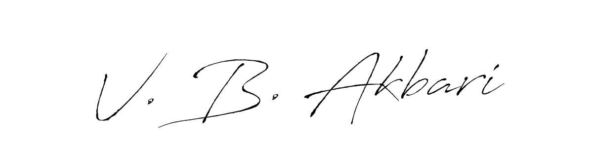 How to make V. B. Akbari signature? Antro_Vectra is a professional autograph style. Create handwritten signature for V. B. Akbari name. V. B. Akbari signature style 6 images and pictures png