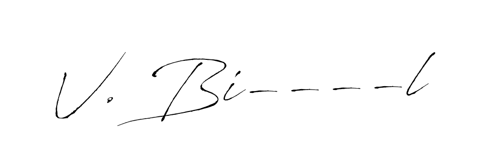if you are searching for the best signature style for your name V. Bi----l. so please give up your signature search. here we have designed multiple signature styles  using Antro_Vectra. V. Bi----l signature style 6 images and pictures png