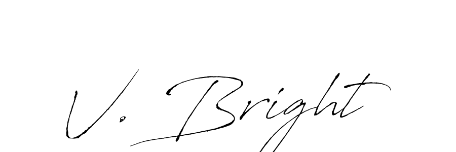 How to make V. Bright name signature. Use Antro_Vectra style for creating short signs online. This is the latest handwritten sign. V. Bright signature style 6 images and pictures png