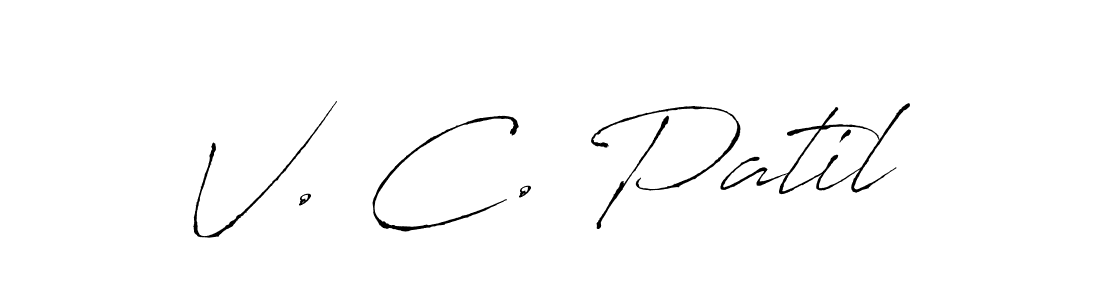 How to make V. C. Patil signature? Antro_Vectra is a professional autograph style. Create handwritten signature for V. C. Patil name. V. C. Patil signature style 6 images and pictures png