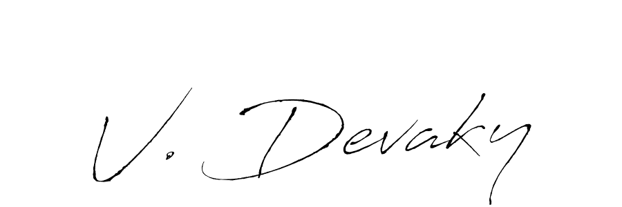 Make a beautiful signature design for name V. Devaky. Use this online signature maker to create a handwritten signature for free. V. Devaky signature style 6 images and pictures png