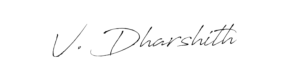 Create a beautiful signature design for name V. Dharshith. With this signature (Antro_Vectra) fonts, you can make a handwritten signature for free. V. Dharshith signature style 6 images and pictures png