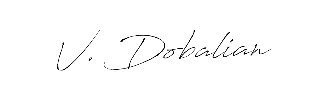 How to make V. Dobalian name signature. Use Antro_Vectra style for creating short signs online. This is the latest handwritten sign. V. Dobalian signature style 6 images and pictures png