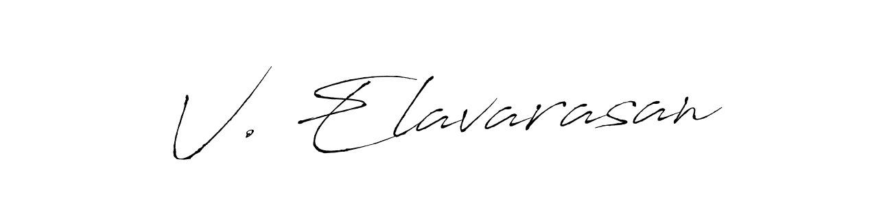 Create a beautiful signature design for name V. Elavarasan. With this signature (Antro_Vectra) fonts, you can make a handwritten signature for free. V. Elavarasan signature style 6 images and pictures png