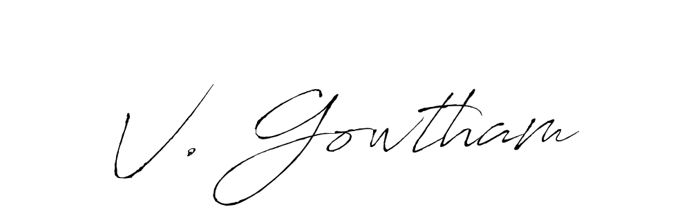 It looks lik you need a new signature style for name V. Gowtham. Design unique handwritten (Antro_Vectra) signature with our free signature maker in just a few clicks. V. Gowtham signature style 6 images and pictures png