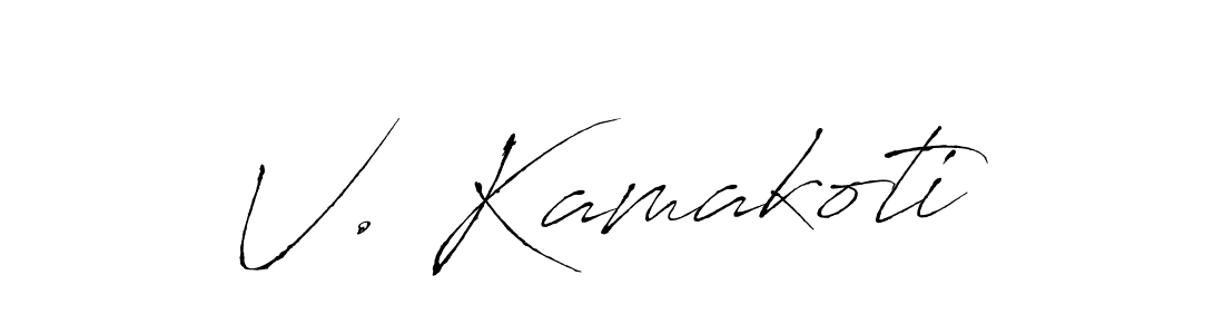 Once you've used our free online signature maker to create your best signature Antro_Vectra style, it's time to enjoy all of the benefits that V. Kamakoti name signing documents. V. Kamakoti signature style 6 images and pictures png