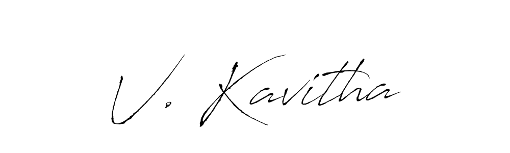 Design your own signature with our free online signature maker. With this signature software, you can create a handwritten (Antro_Vectra) signature for name V. Kavitha. V. Kavitha signature style 6 images and pictures png