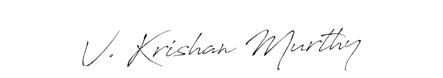 How to make V. Krishan Murthy name signature. Use Antro_Vectra style for creating short signs online. This is the latest handwritten sign. V. Krishan Murthy signature style 6 images and pictures png