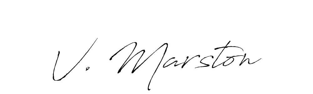 How to make V. Marston signature? Antro_Vectra is a professional autograph style. Create handwritten signature for V. Marston name. V. Marston signature style 6 images and pictures png