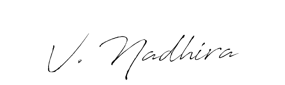 This is the best signature style for the V. Nadhira name. Also you like these signature font (Antro_Vectra). Mix name signature. V. Nadhira signature style 6 images and pictures png