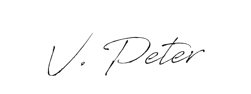 Antro_Vectra is a professional signature style that is perfect for those who want to add a touch of class to their signature. It is also a great choice for those who want to make their signature more unique. Get V. Peter name to fancy signature for free. V. Peter signature style 6 images and pictures png