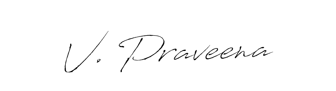 if you are searching for the best signature style for your name V. Praveena. so please give up your signature search. here we have designed multiple signature styles  using Antro_Vectra. V. Praveena signature style 6 images and pictures png