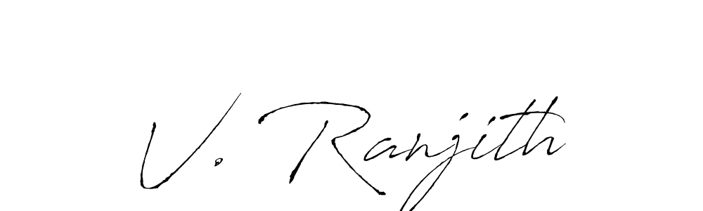 Here are the top 10 professional signature styles for the name V. Ranjith. These are the best autograph styles you can use for your name. V. Ranjith signature style 6 images and pictures png