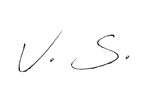 Design your own signature with our free online signature maker. With this signature software, you can create a handwritten (Antro_Vectra) signature for name V. S.. V. S. signature style 6 images and pictures png