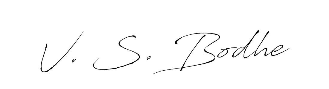 Make a beautiful signature design for name V. S. Bodhe. With this signature (Antro_Vectra) style, you can create a handwritten signature for free. V. S. Bodhe signature style 6 images and pictures png